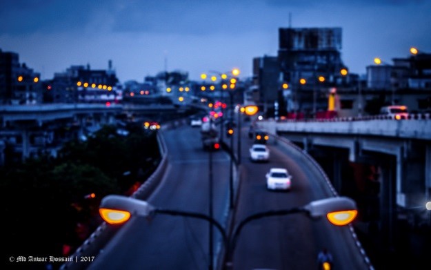 City street parking in Dhaka